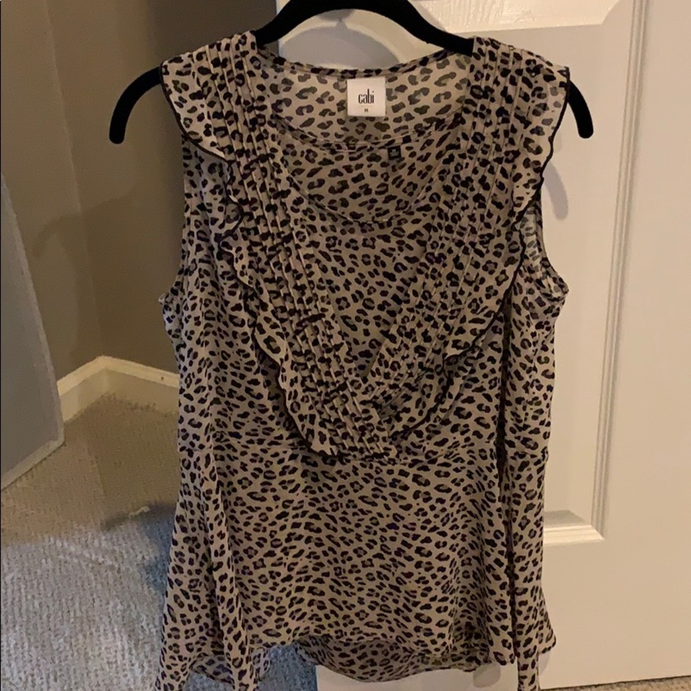 Cabi Leopard Top, Size M